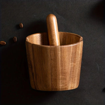 Wooden Coffee Knock Box with Built-in Knock Bar for Espresso Pucks