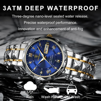 Men's Stylish Watch with Luminous Display - Waterproof Everyday Accessory