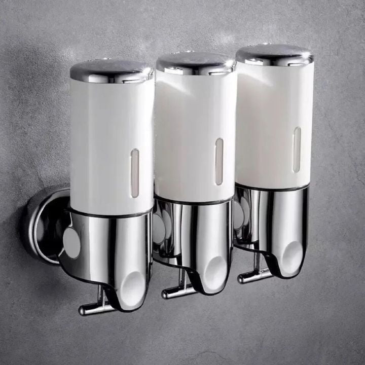 Wall-Mounted Soap Dispenser in Stainless Steel - Compact Design for Modern Bathrooms