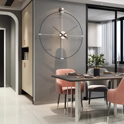 Minimalist Large Metal Clock for Modern Wall Decor