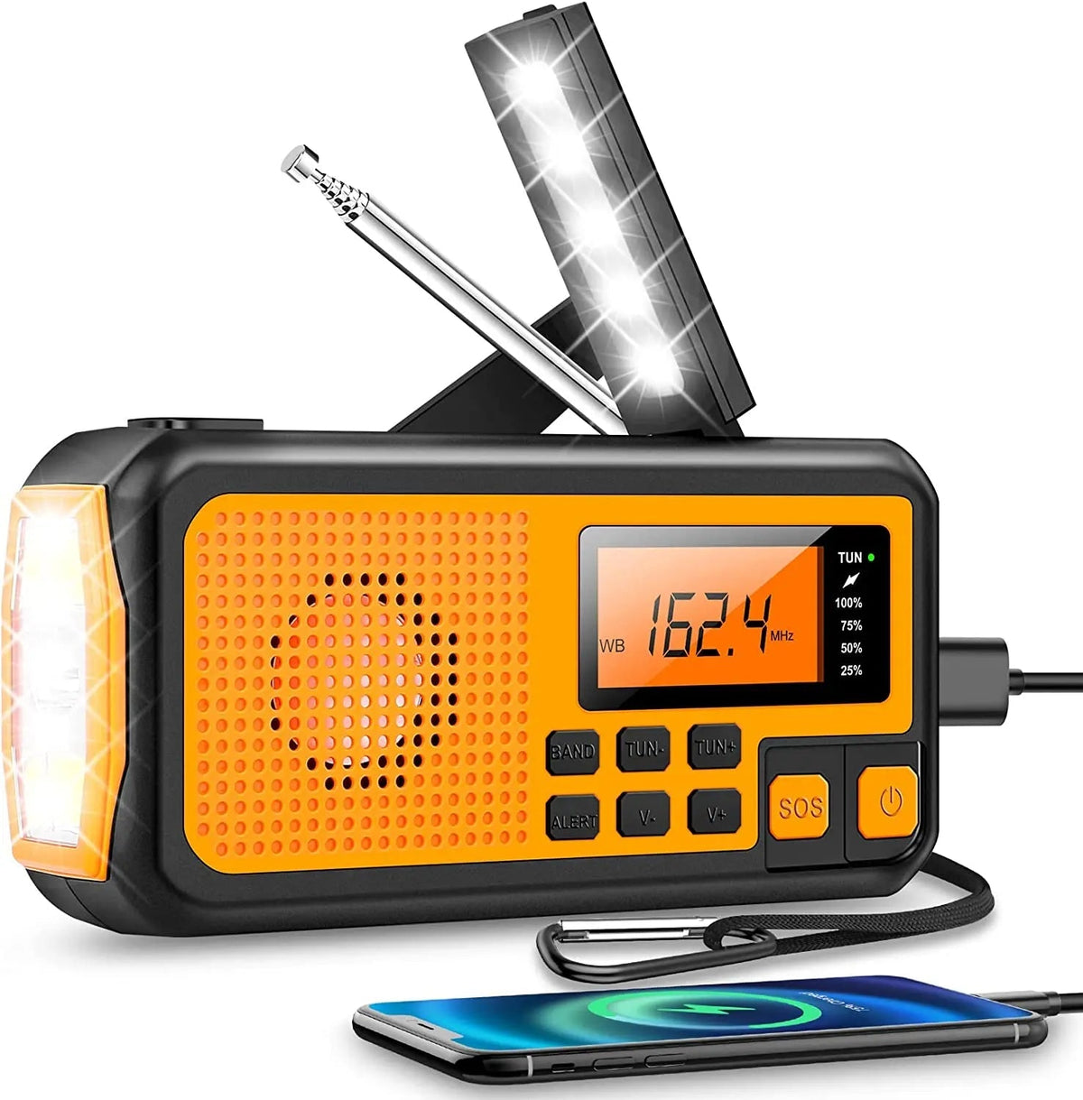 Emergency Dynamo Radio with LED Light – Portable Solar Charger