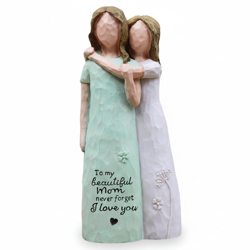 Figurine of Mother and Daughter – Sentimental Family Home Decoration
