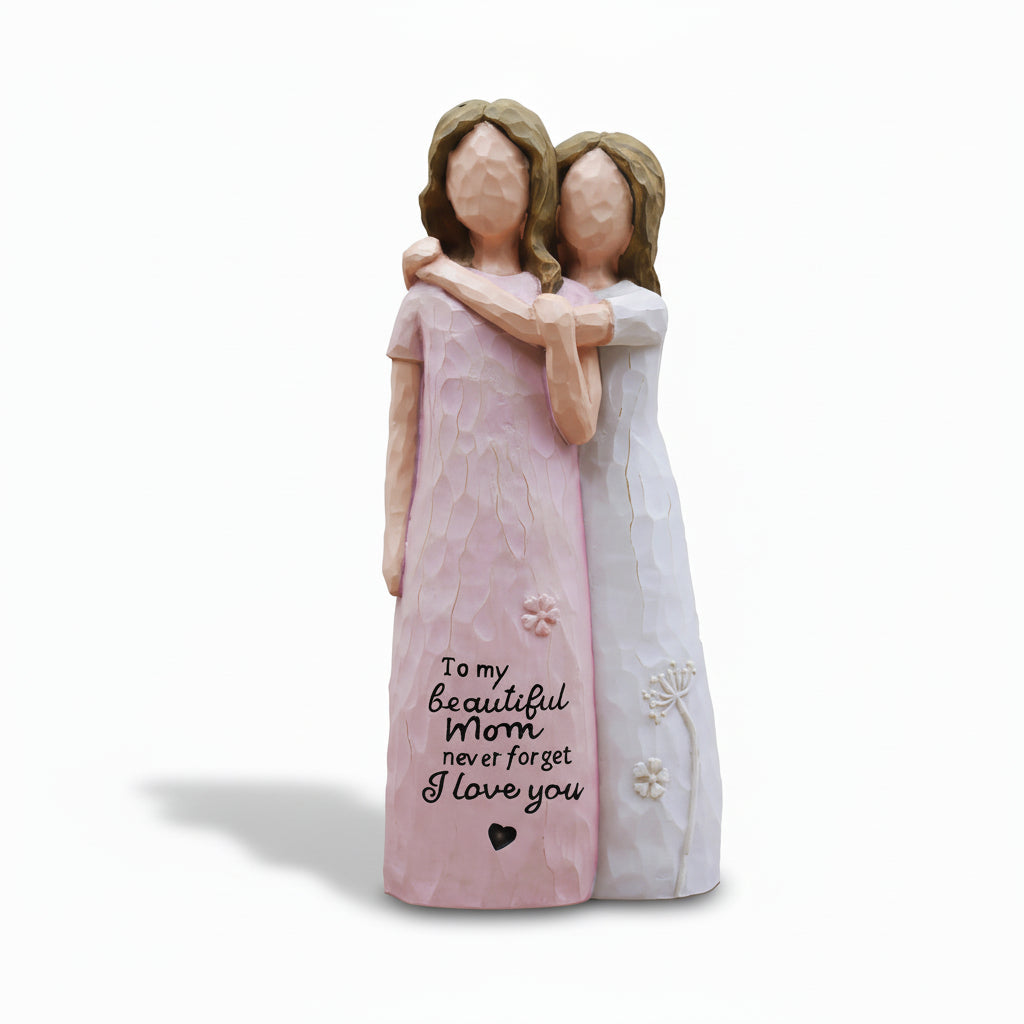 Figurine of Mother and Daughter – Sentimental Family Home Decoration