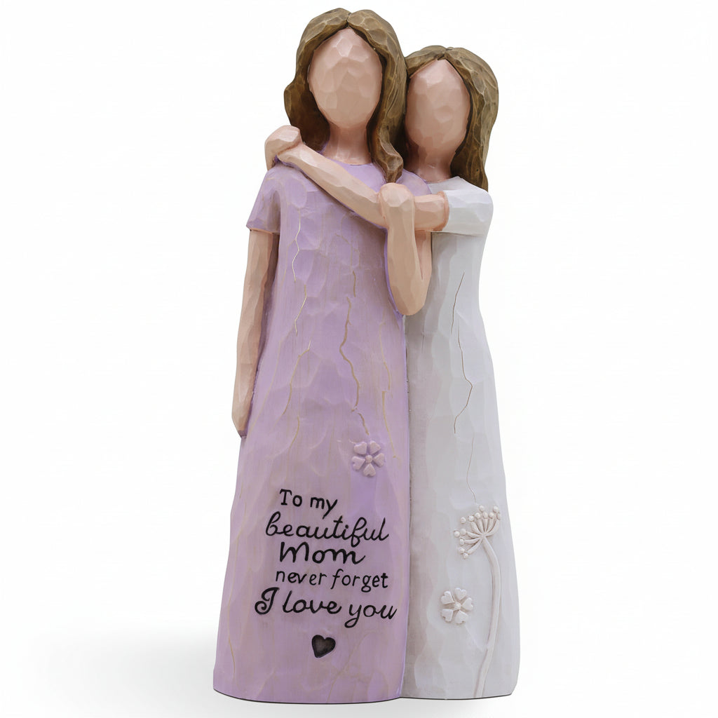 Figurine of Mother and Daughter – Sentimental Family Home Decoration