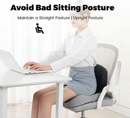 Ergonomic Comfort Cushion with Anti-Slip Base and Washable Cover