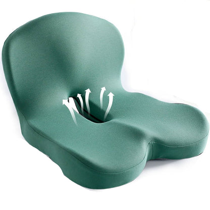 Ergonomic Comfort Cushion with Anti-Slip Base and Washable Cover