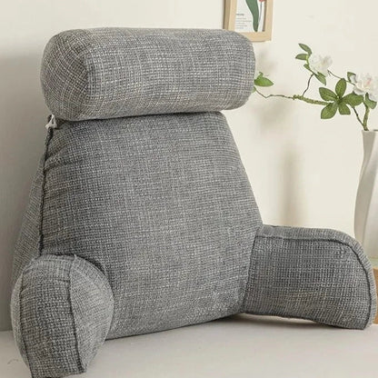 Lumbar Support Pillow with Adjustable Headrest and Armrests for Comfort