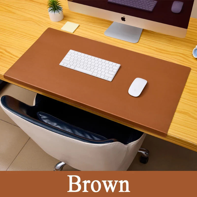 Ergonomic Desk Mat with Wrist Support – Non-Slip Leather for Gaming & Office