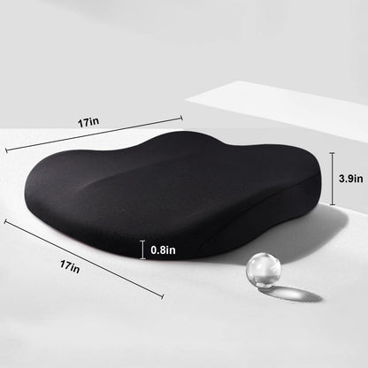 Height-Enhancing Memory Foam Seat Cushion – Ergonomic Support for Cars & Offices