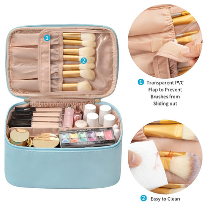 Travel Makeup Storage Case with Customizable Compartments