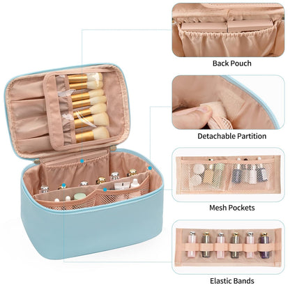 Travel Makeup Storage Case with Customizable Compartments