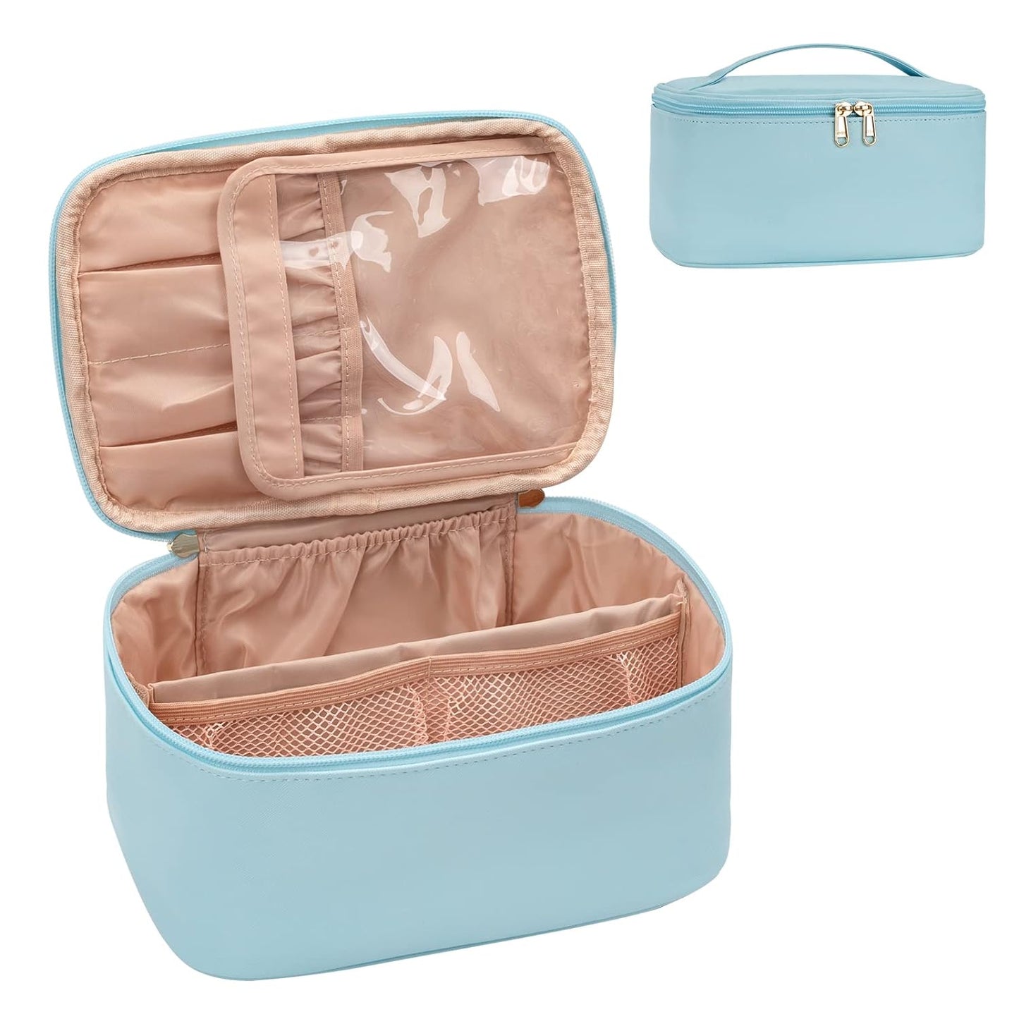 Travel Makeup Storage Case with Customizable Compartments