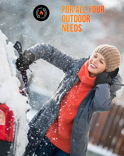 Insulated Cold Weather Gloves - Waterproof for Skiing and Outdoor Activities