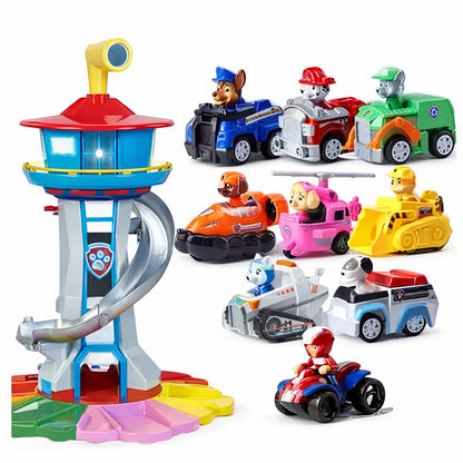 Racing Car Playset for Kids with Slide Tower – Simple Assembly for 4+