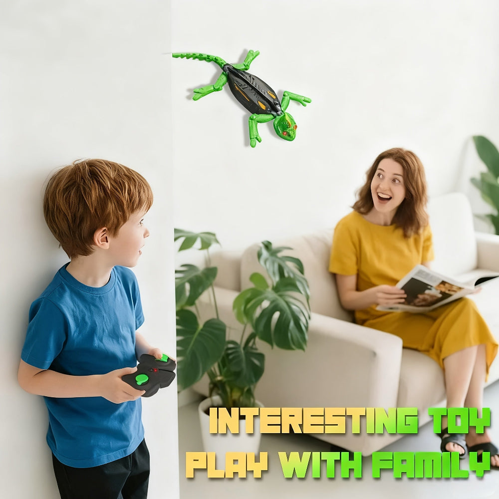 LED Eyed Wall-Climbing Lizard Robot Toy with Remote Control