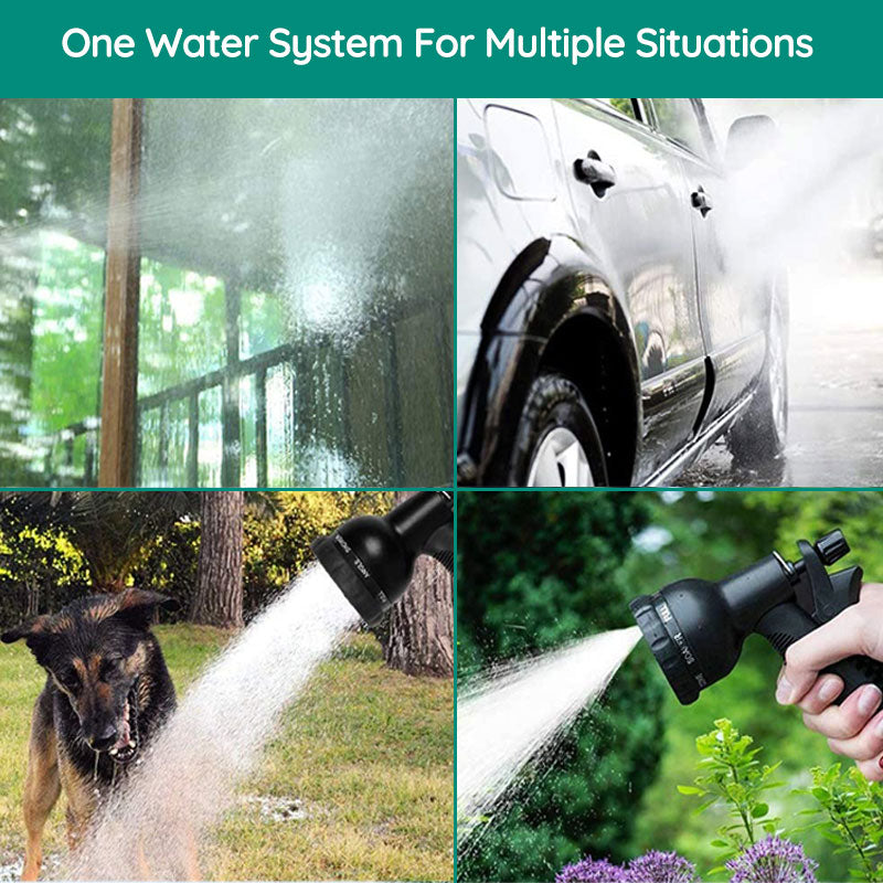 Flexible Water Hose with 8 Adjustable Spray Settings