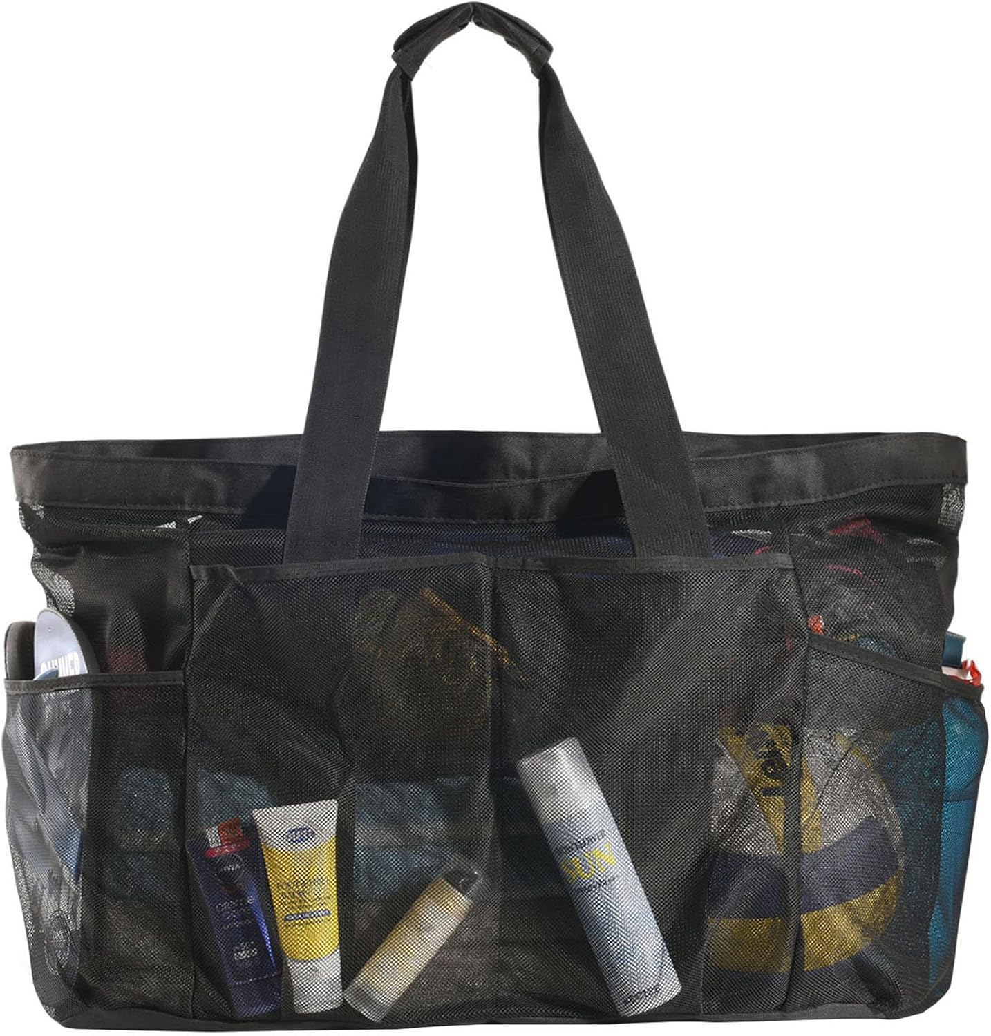 Waterproof Beach Tote with Zipper and Sand-Repellent Mesh