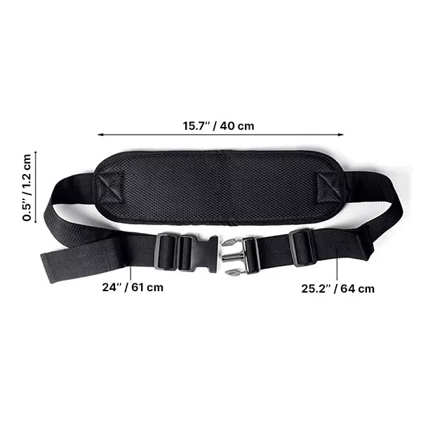 Adjustable Lap Strap Seat Belt for Wheelchairs - Breathable Mesh with Quick Release