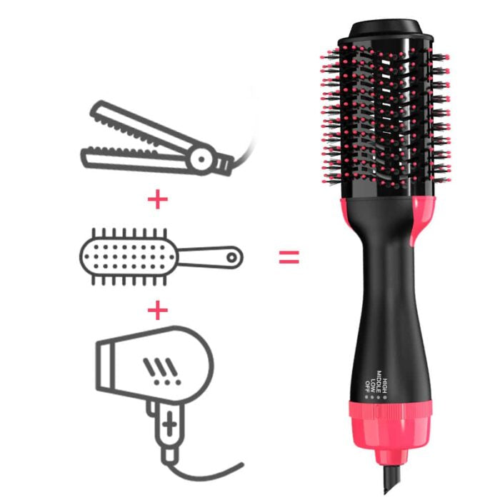 Versatile Air Styling Brush with Ceramic Coating and Four Heat Levels