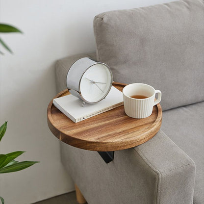 Elegant Wooden Armrest Tray with Secure Clip Design