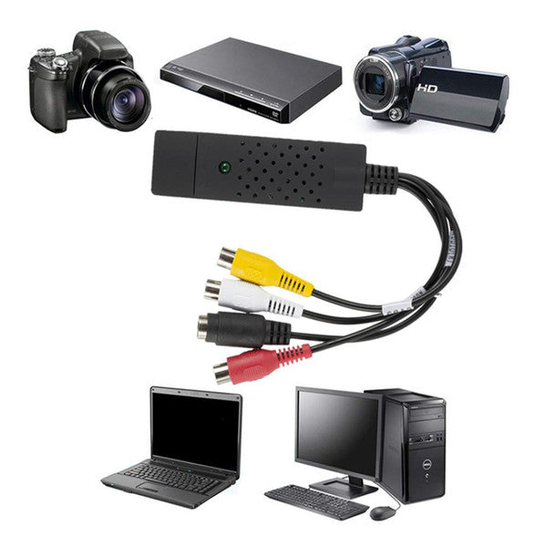 Video Capture Device for VHS Tapes and DVDs to Digital File with Editing Software