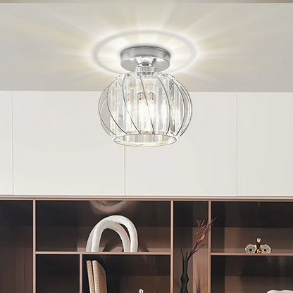 Contemporary Semi-Flush Mount Ceiling Fixture for Living Room, Bedroom, Kitchen