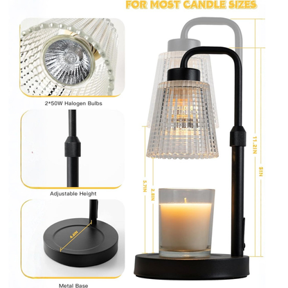 Elegant Aroma Lamp with Adjustable Height and Dimming Feature