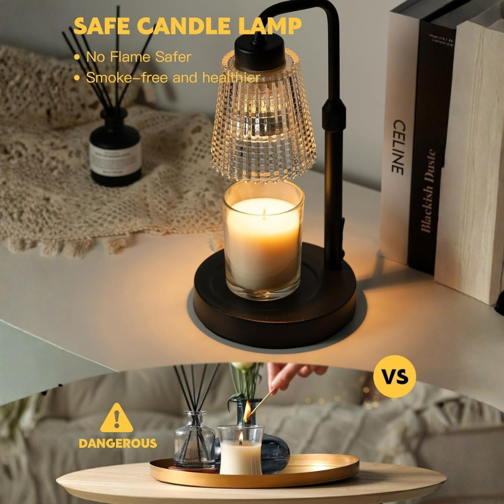 Elegant Aroma Lamp with Adjustable Height and Dimming Feature