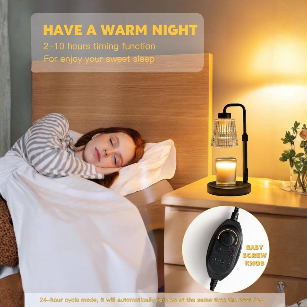 Elegant Aroma Lamp with Adjustable Height and Dimming Feature