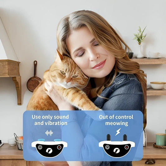 Adjustable Cat Training Collar with Sound and Vibration Alerts