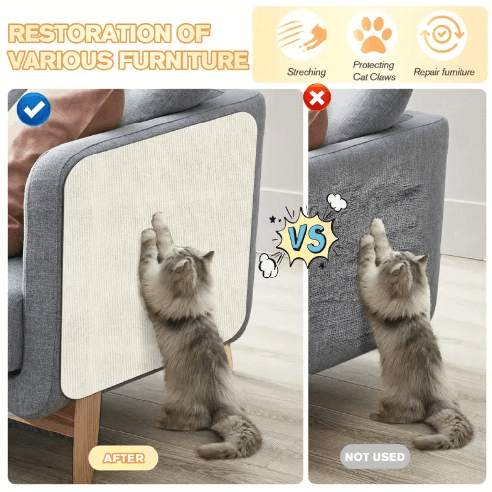 Scratch Pad for Cats - Sturdy Fabric to Safeguard Furniture