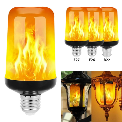 Flame Effect LED Lamp – 4 Lighting Modes for Festive Ambiance