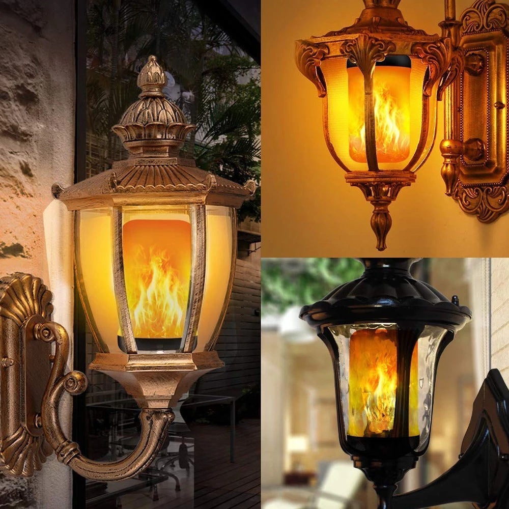 Flame Effect LED Lamp – 4 Lighting Modes for Festive Ambiance