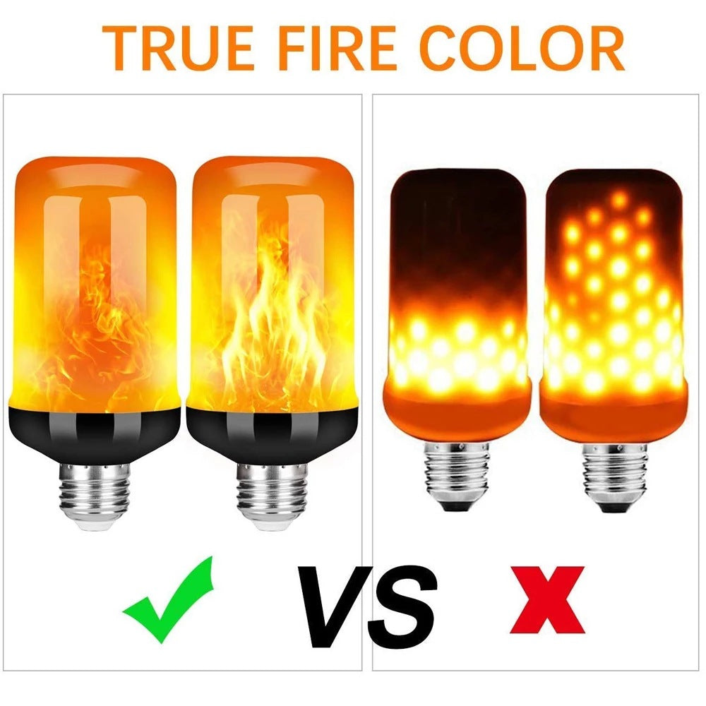 Flame Effect LED Lamp – 4 Lighting Modes for Festive Ambiance