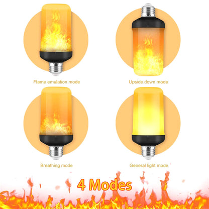 Flame Effect LED Lamp – 4 Lighting Modes for Festive Ambiance
