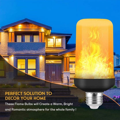 Flame Effect LED Lamp – 4 Lighting Modes for Festive Ambiance