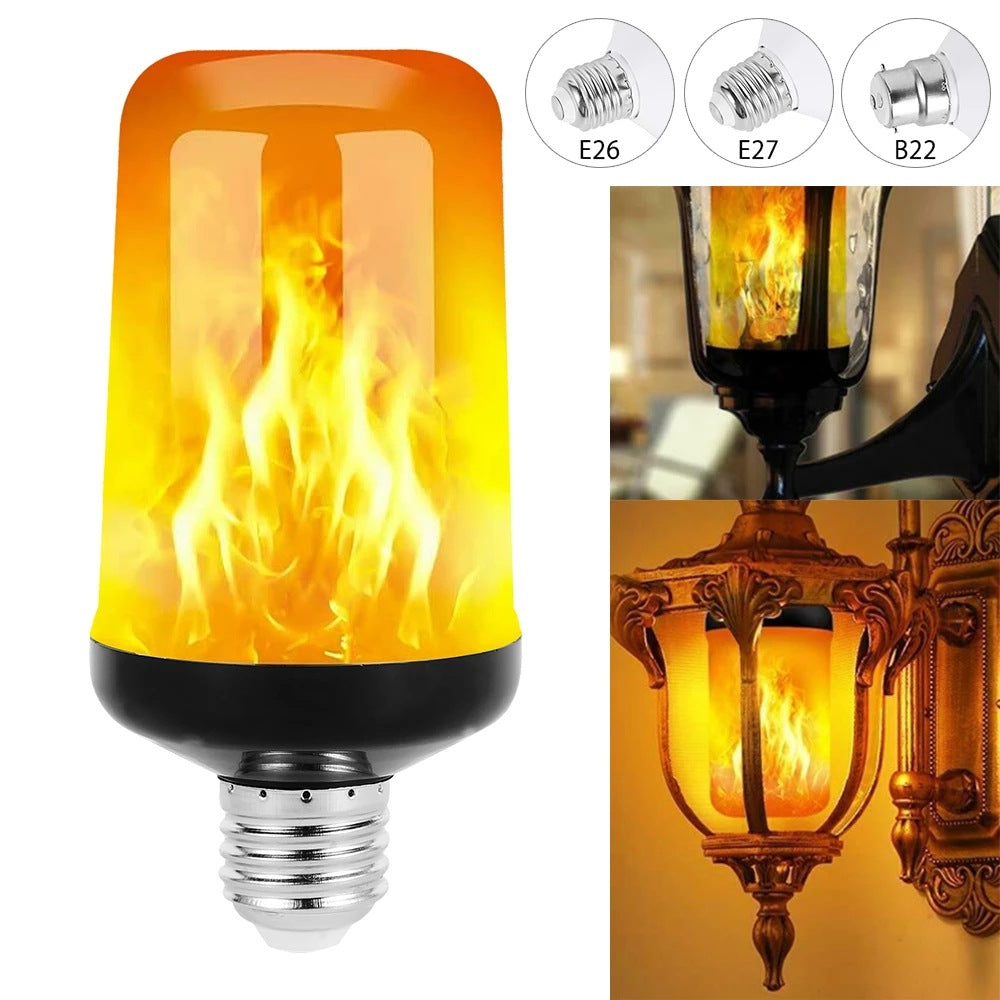 Flame Effect LED Lamp – 4 Lighting Modes for Festive Ambiance