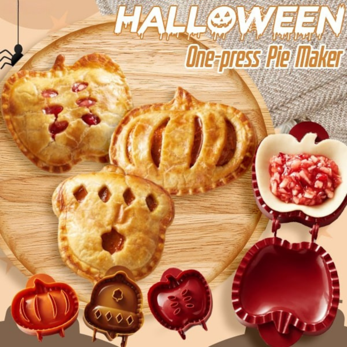 Halloween Treats and Pies Shaper in Pumpkin and Acorn Design
