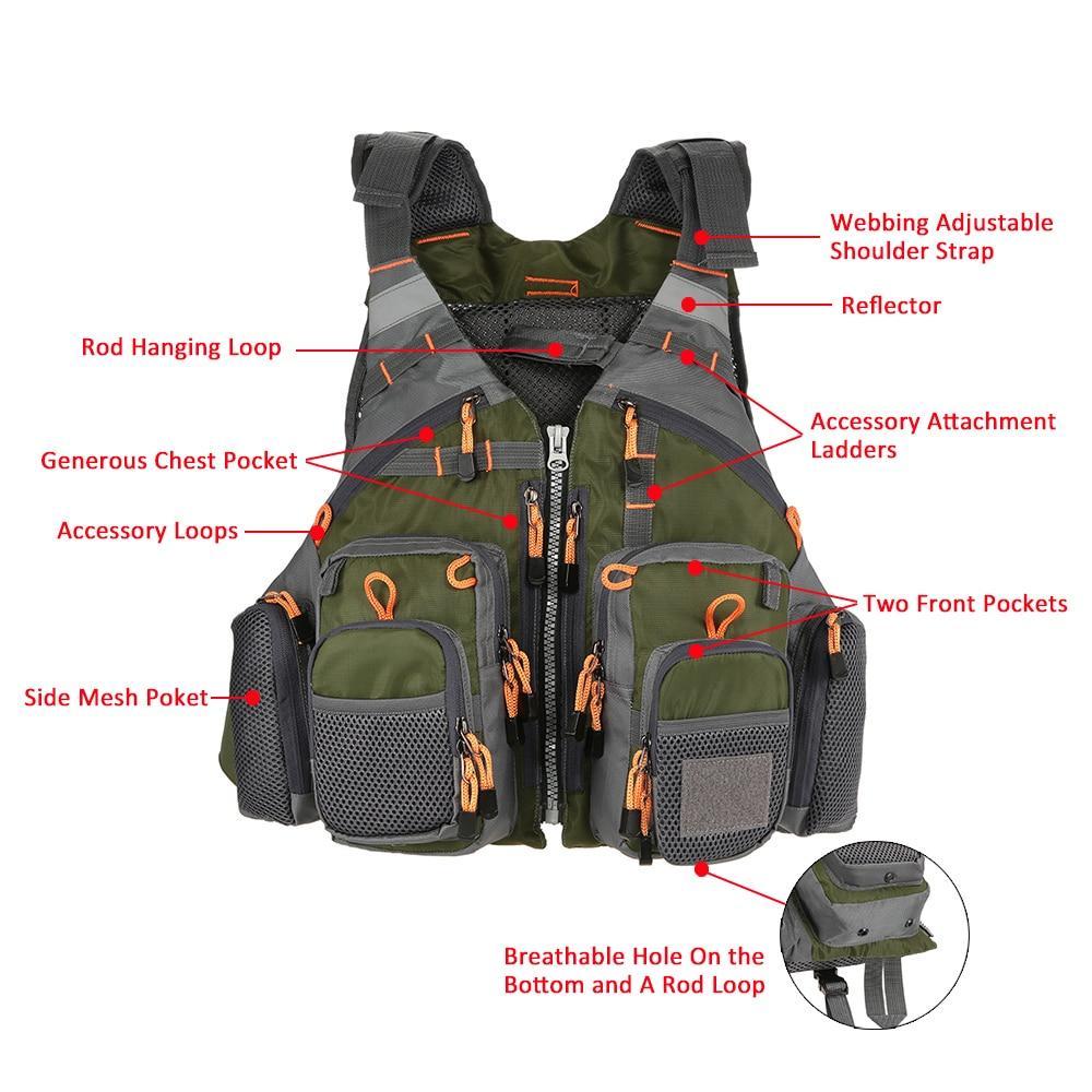 Adjustable Fishing Vest with Multiple Pockets for Enhanced Comfort