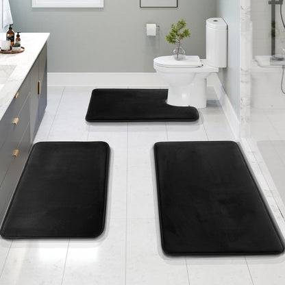 3-Piece Bath Mat Set with Non-Slip Design