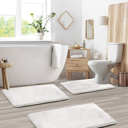 3-Piece Bath Mat Set with Non-Slip Design