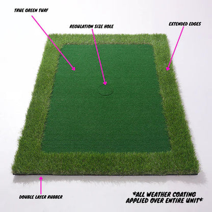 Portable Golf Practice Mat with Floating Balls and Flag, 2x3 Feet