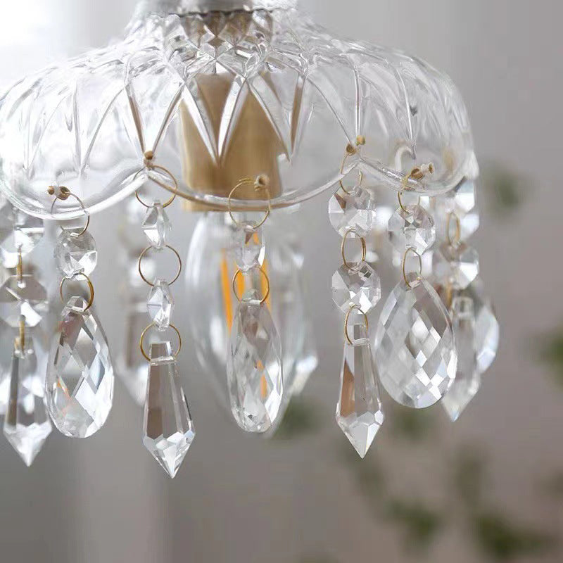 Floral Design Pendant Light Fixture - Vintage Style