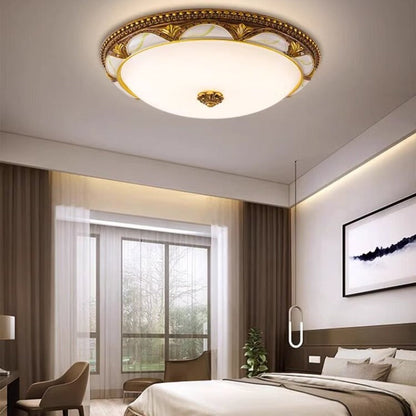 Round LED Ceiling Lamp in Mid-Century Modern Style
