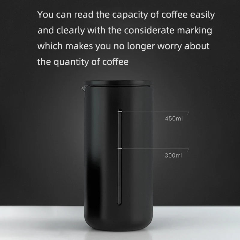 450 ml Coffee Maker – Stainless Steel Press for Bold Flavors