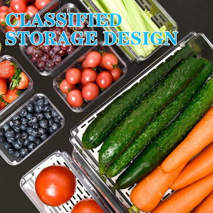 BPA-Free Organizer Set for Fruits and Vegetables – Stackable Storage Bins