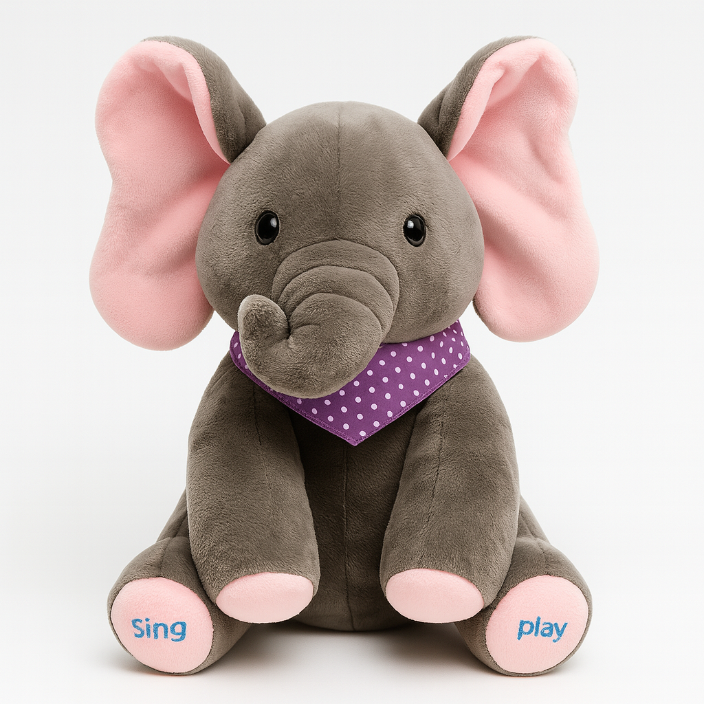 Soft Plush Floppy-Ear Elephant Toy