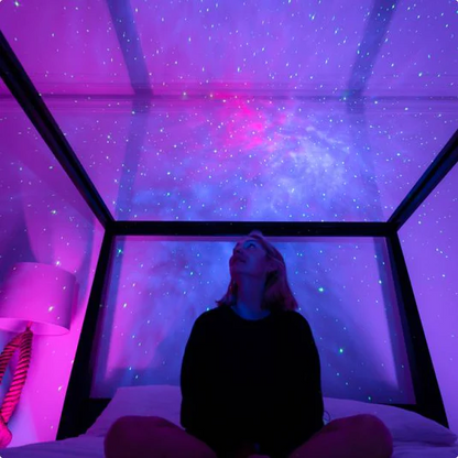 LED Star Projector with Bluetooth and White Noise for Relaxation - 3 Functions