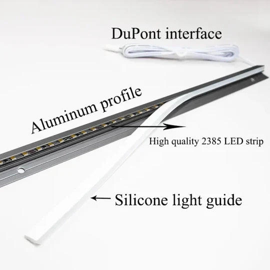 Compact 45-Degree LED Light Strips for Under-Cabinet Lighting