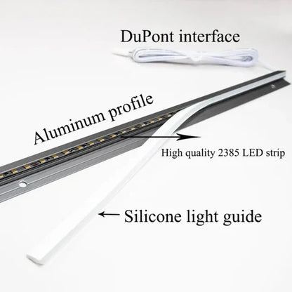 Compact 45-Degree LED Light Strips for Under-Cabinet Lighting